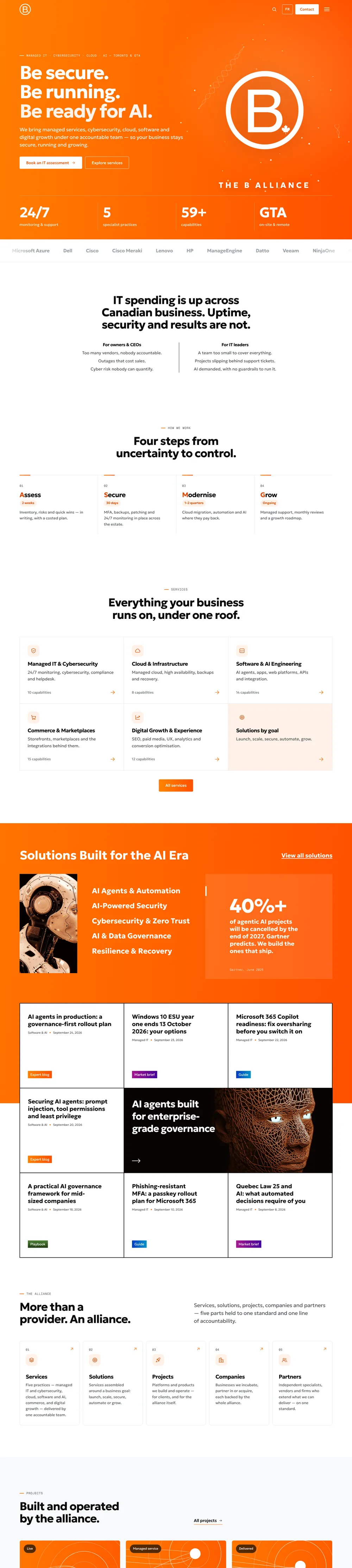 The B Alliance, site Web, ordinateur