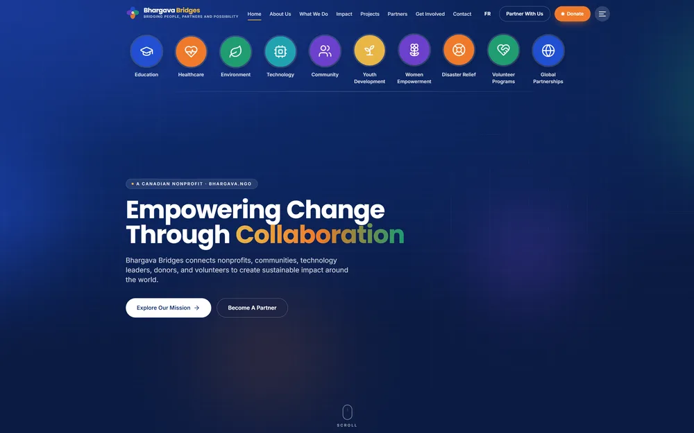 The NGO Project, site Web, ordinateur